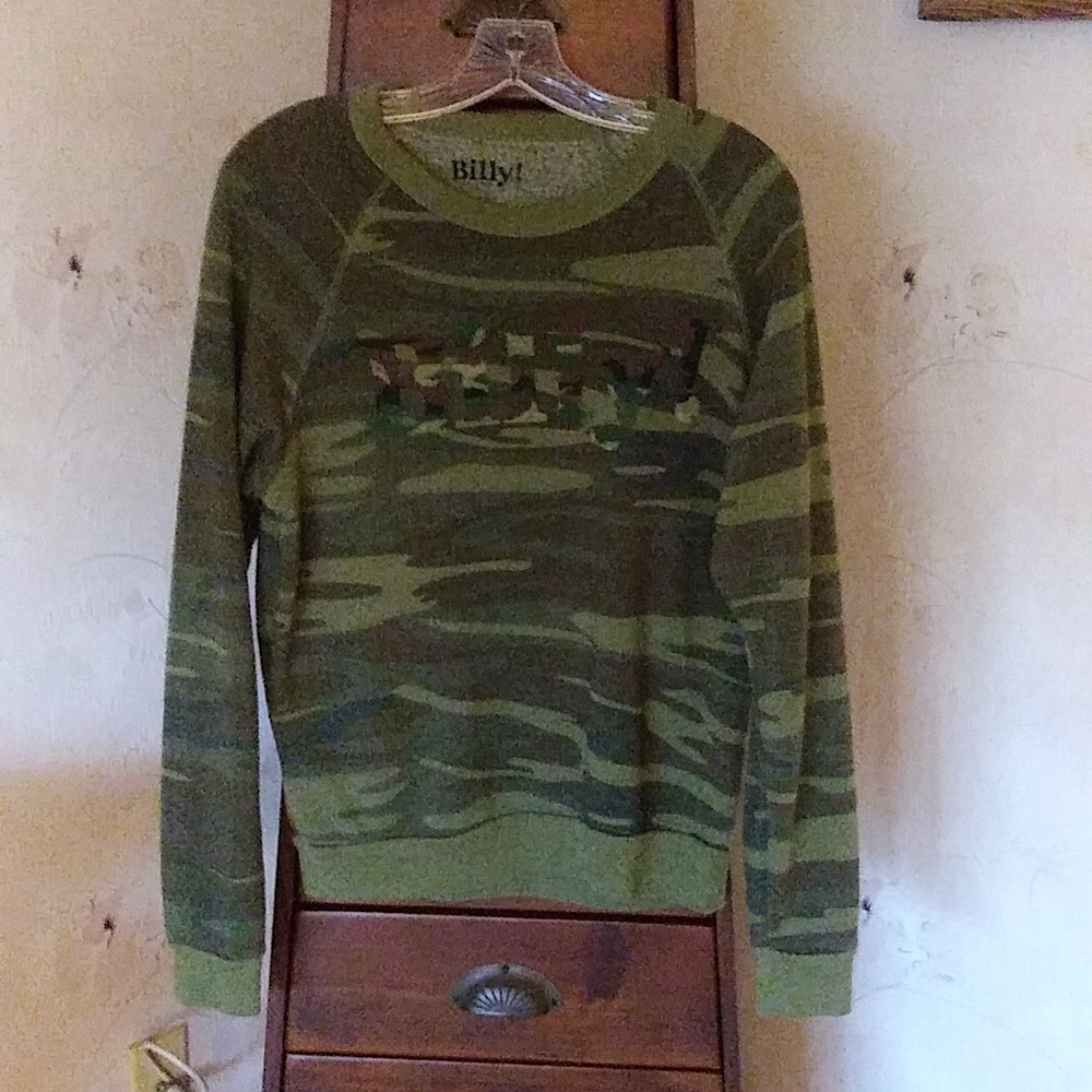 Billy! Camouflage Sweatshirt Sz S*RARE FIND*Limited Edition*Sold Out